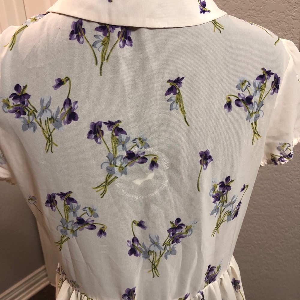 Kawaii Peter Pan Collar Floral Dress - Picture 8 of 8